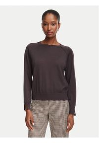 Marella Sweter Cottage 2625366211 Brązowy ciemny Regular Fit. Kolor: brązowy. Materiał: wełna #1