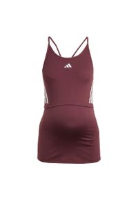 Adidas - Koszulka Maternity Tank. Kolekcja: moda ciążowa. Kolor: wielokolorowy, różowy, brązowy. Długość rękawa: bez rękawów. Sport: fitness
