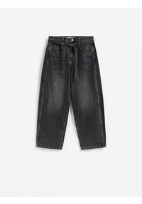 Reserved - Jeansy barrel slim - czarny. Kolor: czarny #1