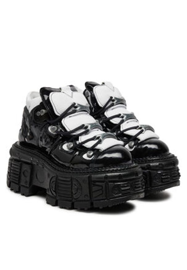 NEW ROCK Sneakersy M-106-S119 Czarny. Kolor: czarny. Materiał: skóra