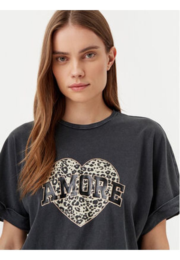 only - ONLY T-Shirt Lucy 15339887 Czarny Loose Fit. Kolor: czarny. Materiał: bawełna