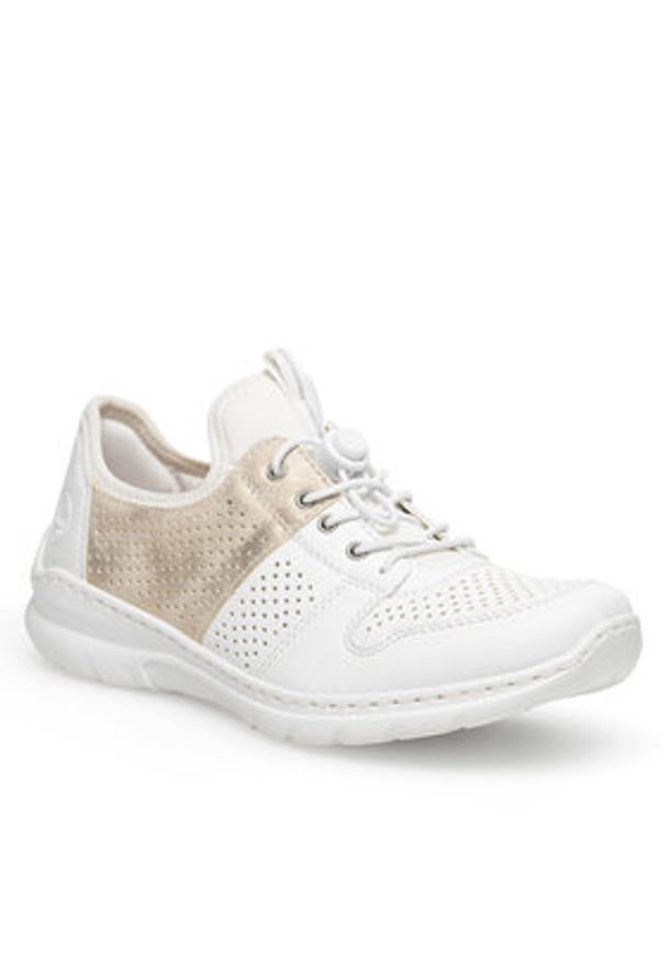 Rieker Sneakersy L3254-80 Biały. Kolor: biały. Materiał: materiał