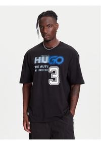 Hugo - HUGO T-Shirt Nesite 50544168 Czarny Loose Fit. Kolor: czarny. Materiał: bawełna
