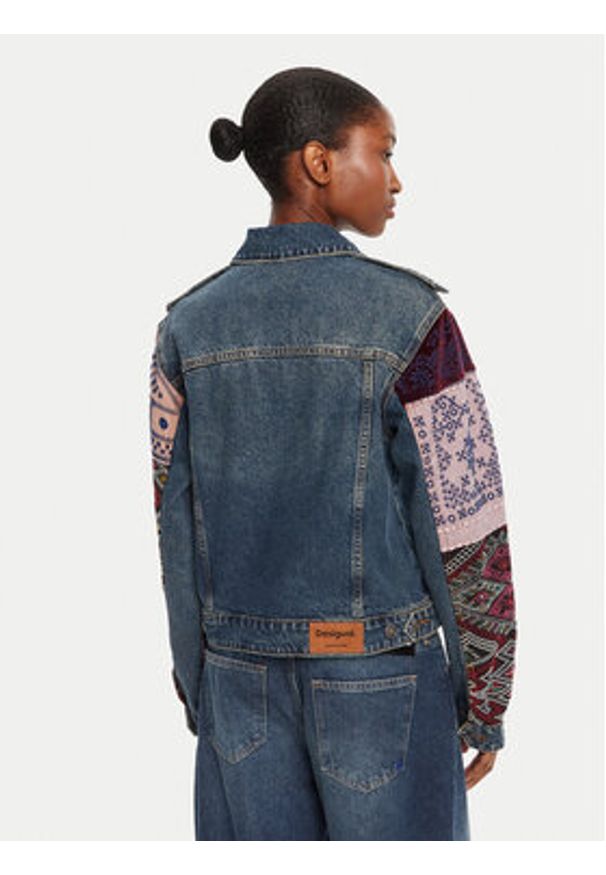 Desigual Kurtka jeansowa Etnic 25WWED14 Kolorowy Regular Fit. Materiał: bawełna. Wzór: kolorowy