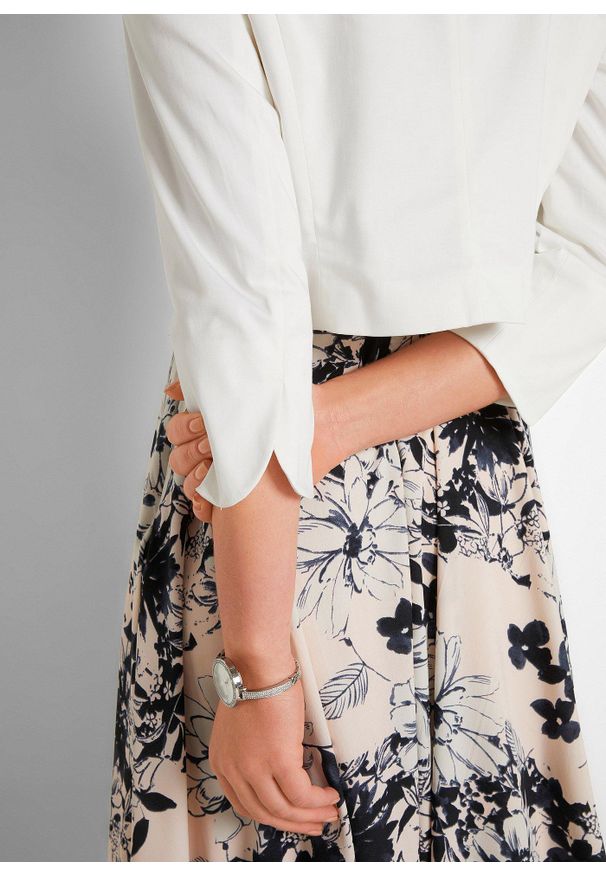 bonprix - Bolerko z delikatnej bawełny. Kolor: biały. Materiał: bawełna. Styl: elegancki