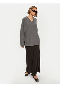 Weekend Max Mara Sweter Pania 2425366132 Szary Oversize. Kolor: szary. Materiał: wełna #2