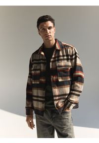 Reserved - Koszula comfort fit w kratę - wielobarwny. Materiał: tkanina #1