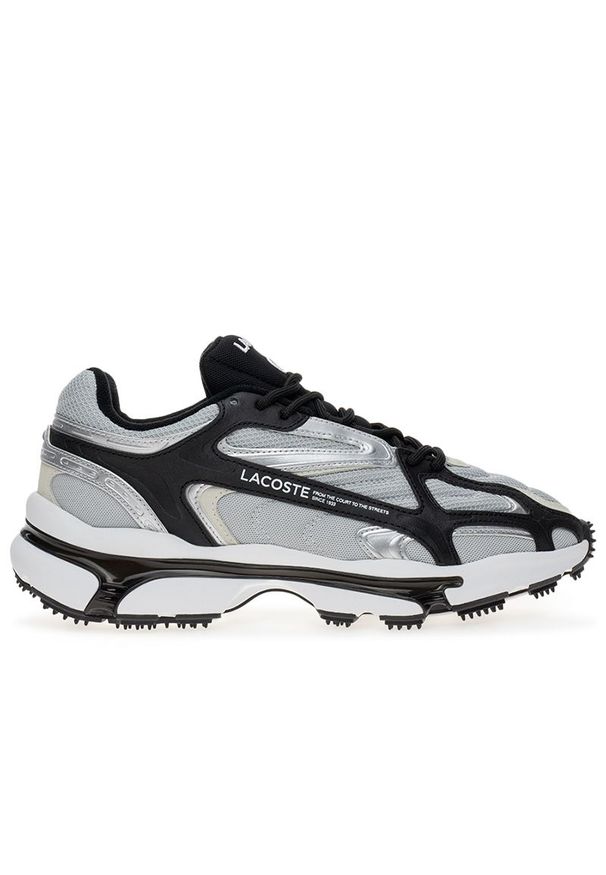 Buty Lacoste Athleisure L003 2K24 747SFA0012-GS2 - szare. Zapięcie: sznurówki. Kolor: szary. Materiał: guma, skóra, tkanina, materiał, syntetyk. Szerokość cholewki: normalna