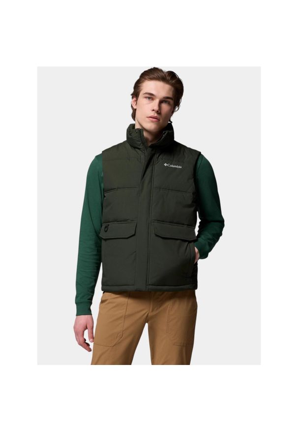 columbia - Kamizelka Męska Columbia Landroamer Puffer. Kolor: zielony. Technologia: Omni-Heat (Columbia). Sport: turystyka piesza