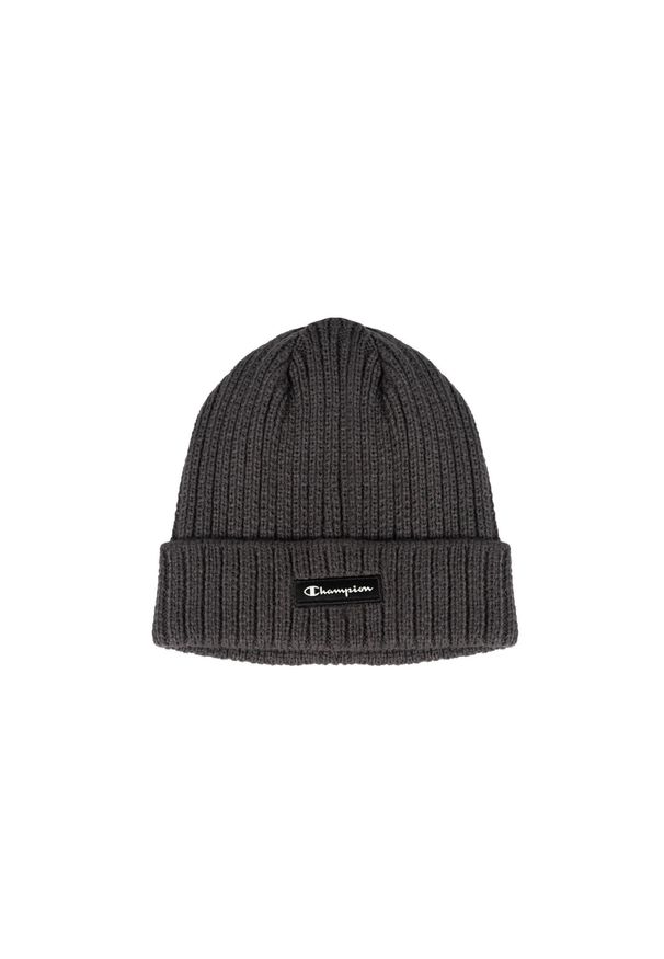 Champion - Czapka outdoor zimowa męska Beanie. Kolor: szary. Materiał: akryl. Sezon: zima