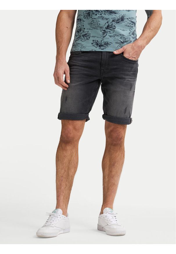 Petrol Industries Szorty jeansowe M-1050-SHO003 Czarny Regular Fit. Kolor: czarny. Materiał: bawełna