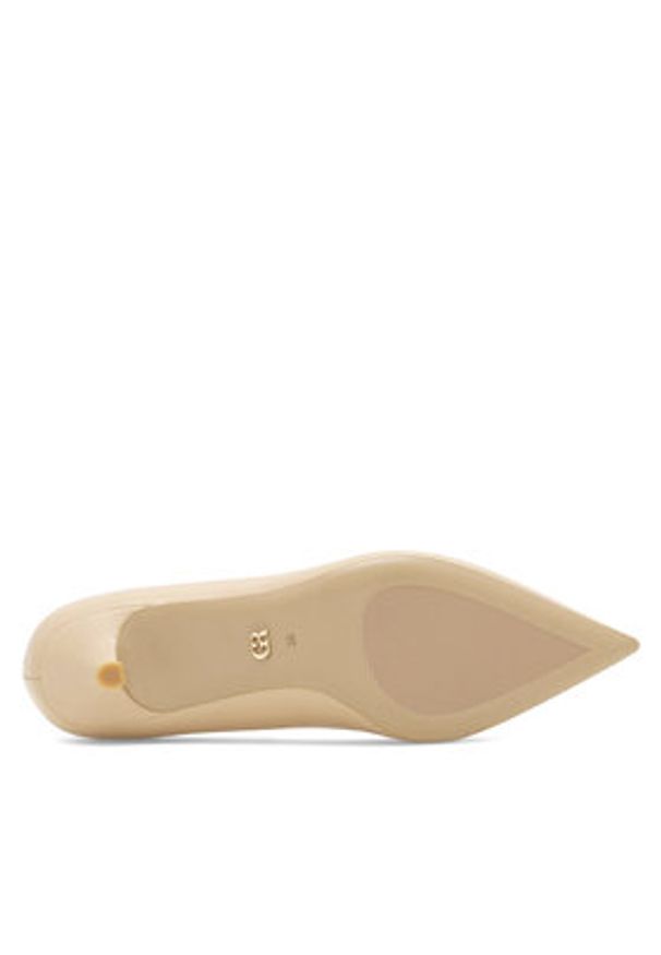 Gino Rossi - GINO ROSSI Czółenka V1339-803-8 Beżowy. Kolor: beżowy. Materiał: skóra. Obcas: na szpilce