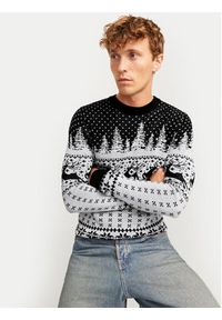 Jack & Jones - Jack&Jones Sweter Xmas Gabriel 12266118 Szary Regular Fit. Kolor: szary. Materiał: syntetyk