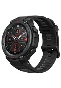 Huami - Smartwatch Amazfit T-Rex Pro czarny (Meteorite Black). Rodzaj zegarka: smartwatch. Kolor: czarny. Materiał: skóra. Styl: militarny, sportowy, klasyczny