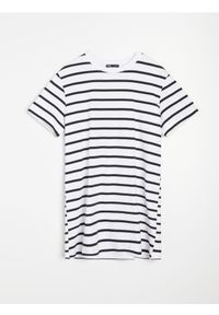 Sinsay - Bawełniana koszulka w paski - wielobarwny. Materiał: bawełna. Wzór: paski #1