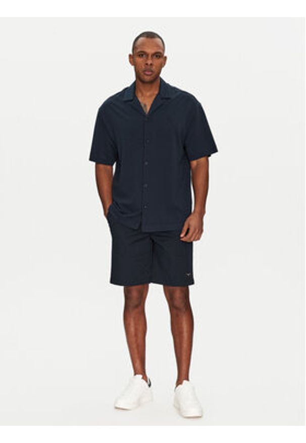 Emporio Armani Underwear Koszula EM000593 AF14107 UB102 Granatowy Regular Fit. Kolor: niebieski. Materiał: bawełna