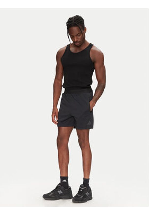Adidas - adidas Szorty sportowe Airchill JI8193 Czarny Slim Fit. Kolor: czarny. Materiał: syntetyk