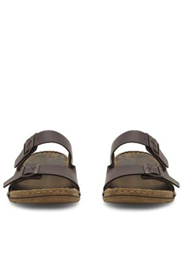 Rieker Klapki 21997-25 Brązowy. Kolor: brązowy. Materiał: skóra