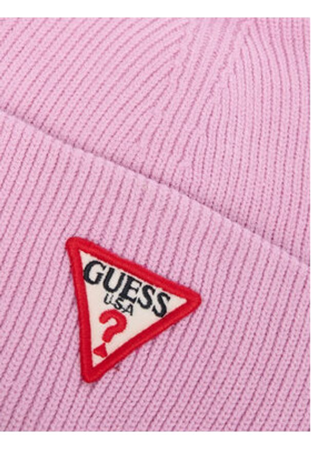 Guess Czapka AW5234 VIS01 Różowy. Kolor: różowy. Materiał: wiskoza