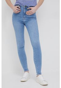 Dr. Denim jeansy Moxy damskie high waist. Stan: podwyższony. Kolor: niebieski