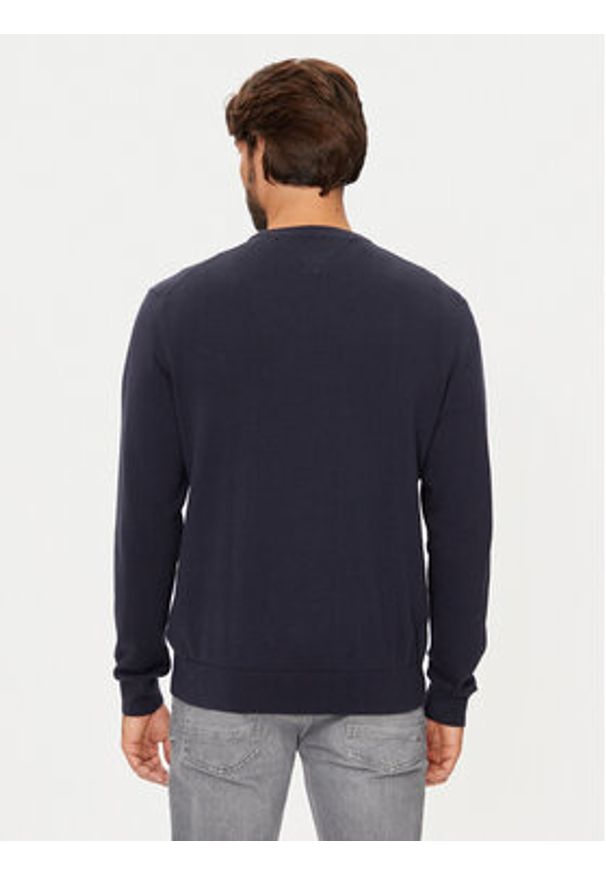 TOMMY HILFIGER - Tommy Hilfiger Sweter Essential MW0MW14745 Granatowy Regular Fit. Kolor: niebieski. Materiał: bawełna