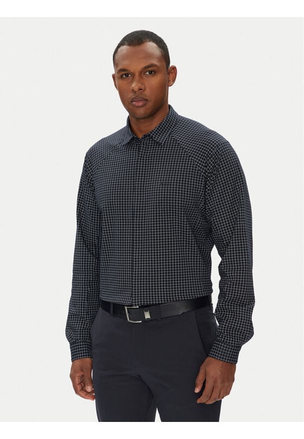 BOSS Koszula Excurse 50544843 Granatowy Regular Fit. Kolor: niebieski. Materiał: bawełna