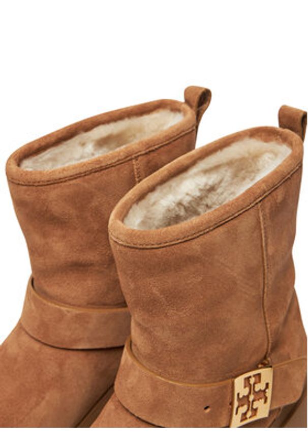 Tory Burch Botki 165418 Brązowy. Kolor: brązowy. Materiał: zamsz, skóra