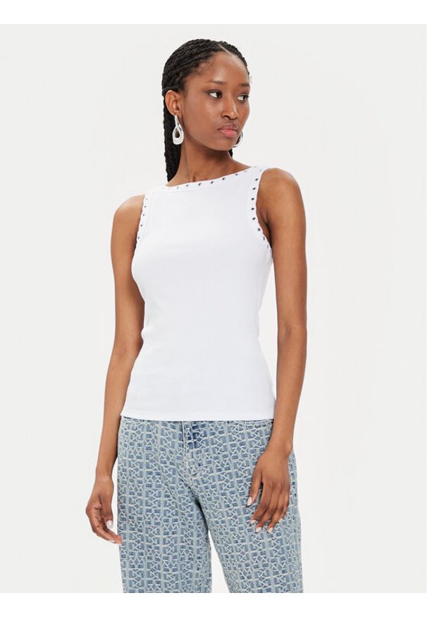 GESTUZ - Gestuz Top Drew 10908922 Biały Slim Fit. Kolor: biały. Materiał: bawełna