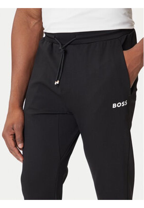 BOSS Spodnie dresowe Hicon 50542940 Czarny Regular Fit. Kolor: czarny. Materiał: syntetyk