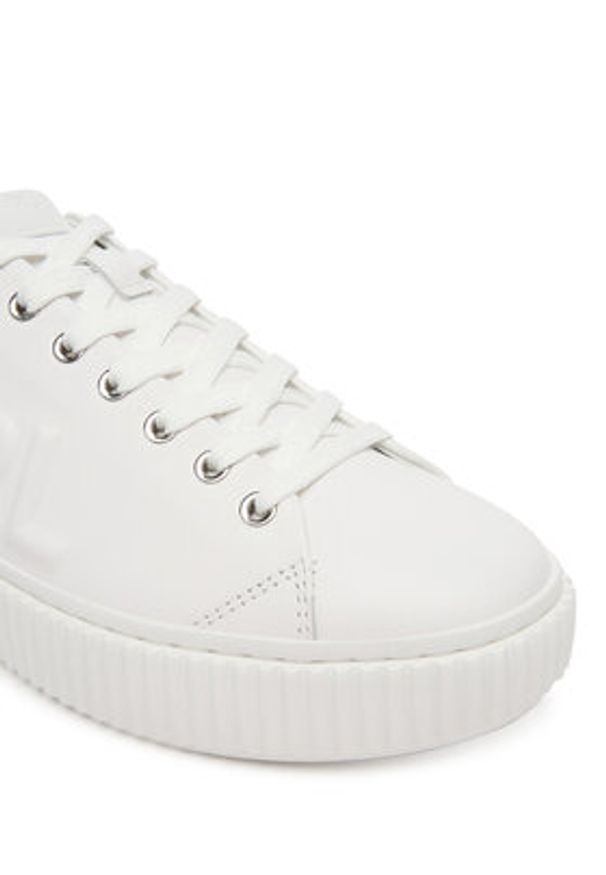 Karl Lagerfeld - KARL LAGERFELD Sneakersy KL24225 Biały. Kolor: biały. Materiał: skóra