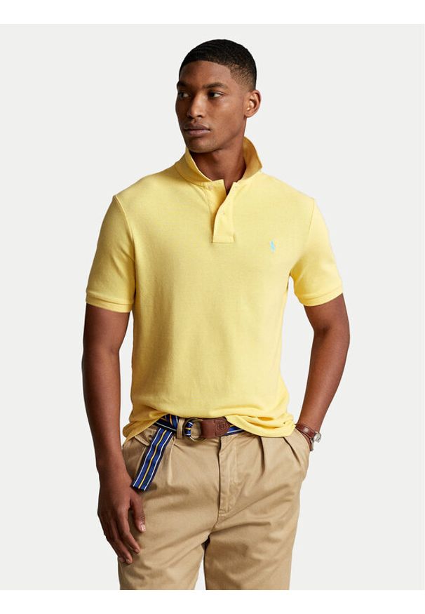 Polo Ralph Lauren Polo Core Replen 710795080 Żółty Slim Fit. Typ kołnierza: polo. Kolor: żółty. Materiał: bawełna