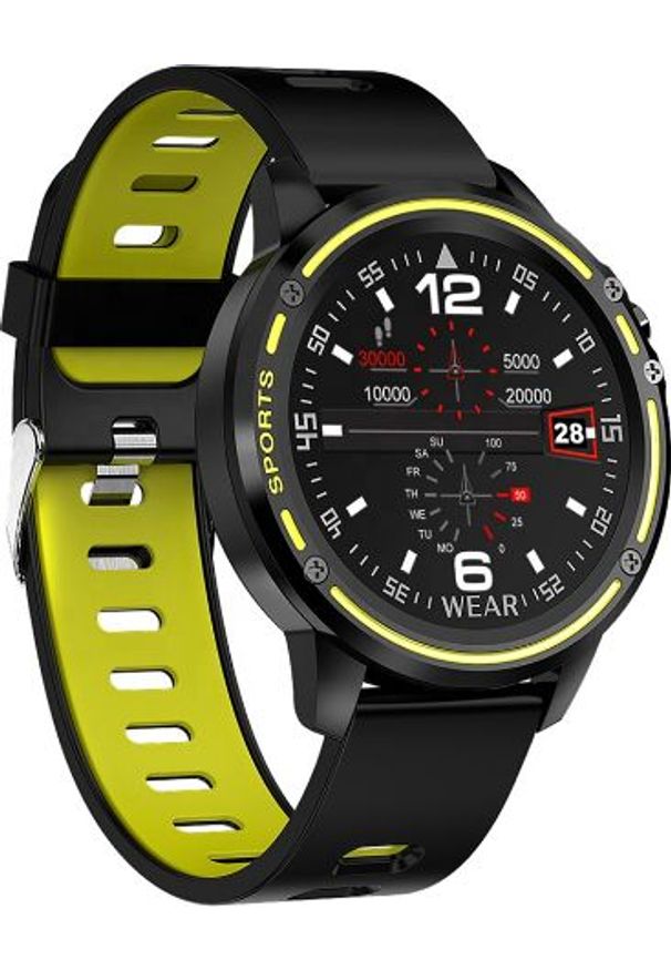 Smartwatch Smart And You L9 EKG Czarno-zielony. Rodzaj zegarka: smartwatch. Kolor: czarny, zielony, wielokolorowy