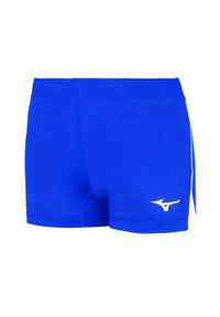 Spodnie treningowe damskie Mizuno Highkyu. Kolor: czerwony, biały, wielokolorowy. Długość: krótkie. Sport: fitness