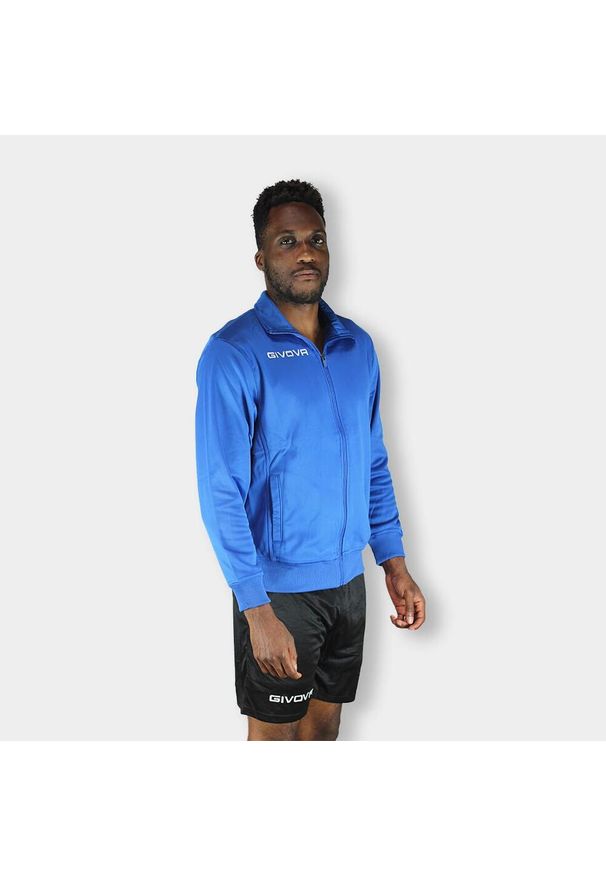 Bluza Givova Polarfleece Mono 500 XL - Komfort i Ciepło. Kolor: niebieski. Materiał: poliester. Sport: piłka nożna