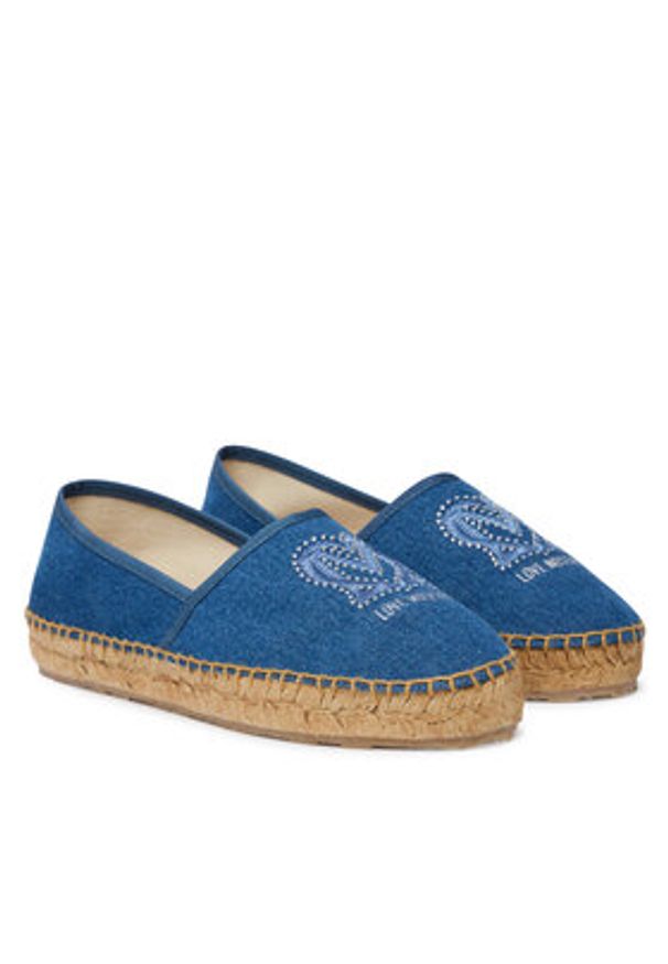 Love Moschino - LOVE MOSCHINO Espadryle JA10532G0OJO5700 Niebieski. Kolor: niebieski. Materiał: materiał