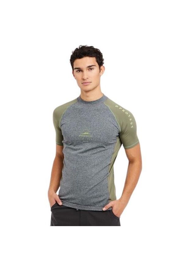 Koszulka męska Protest PRTHORROCKS rashguard short sleeve. Kolor: szary