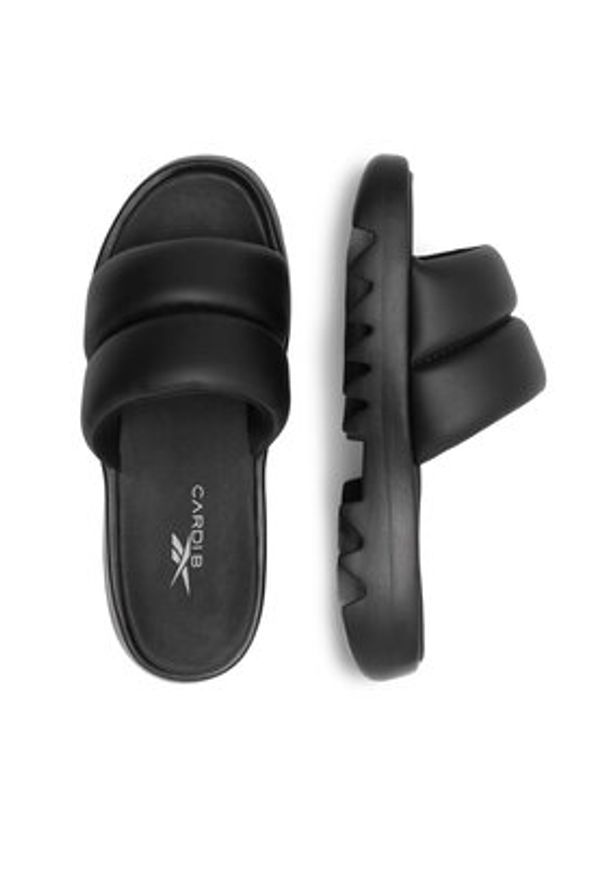 Reebok Klapki Cardi Slide HP2217 Czarny. Kolor: czarny. Materiał: skóra