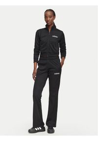 Adidas - adidas Dres Glam Tracksuit JZ6905 Czarny Slim Fit. Kolor: czarny. Materiał: syntetyk #1