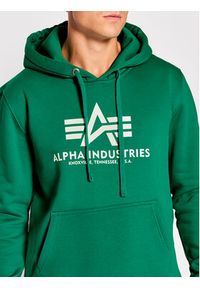 Alpha Industries Bluza Basic 178312 Zielony Regular Fit. Kolor: zielony. Materiał: bawełna #2
