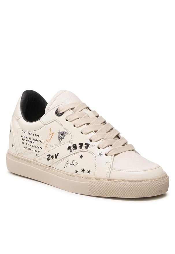 Sneakersy Zadig&Voltaire Board WKAM1705F White. Kolor: biały. Materiał: skóra