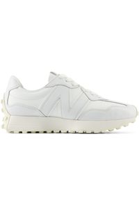 Buty unisex New Balance U327LP – białe. Okazja: na co dzień. Kolor: biały. Materiał: guma, skóra, materiał. Szerokość cholewki: normalna