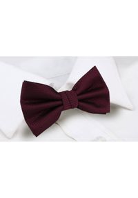 Mucha Męska z Poszetką - Chattier - Bordowa z Mikrostrukturą Tkaniny. Kolor: czerwony. Materiał: tkanina. Styl: elegancki, sportowy #4