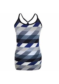 Koszulka treningowa damska Nike 333262010. Kolor: niebieski. Materiał: bawełna, poliester. Długość rękawa: bez rękawów