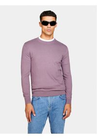 Sisley Sweter 10F2S1C78 Fioletowy Slim Fit. Kolor: fioletowy. Materiał: bawełna #1
