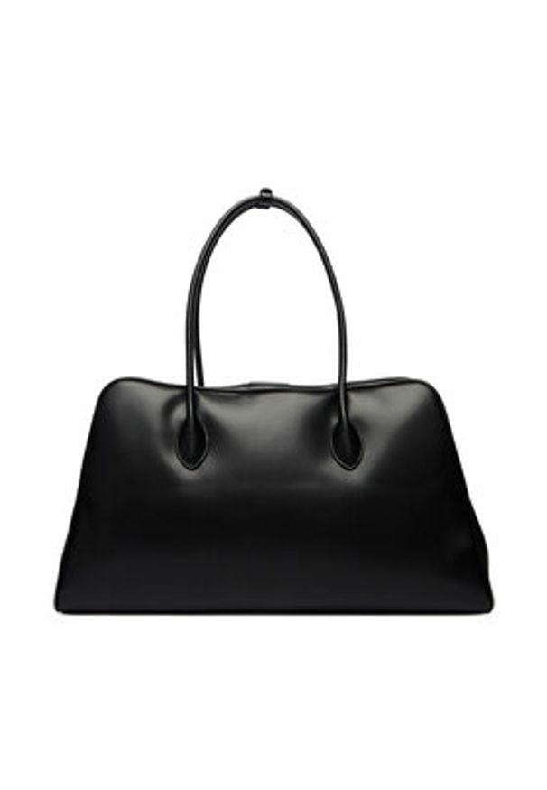 Calvin Klein Torebka Emblem Trio Large Work Bag LV04F3368G Czarny. Kolor: czarny. Materiał: skórzane