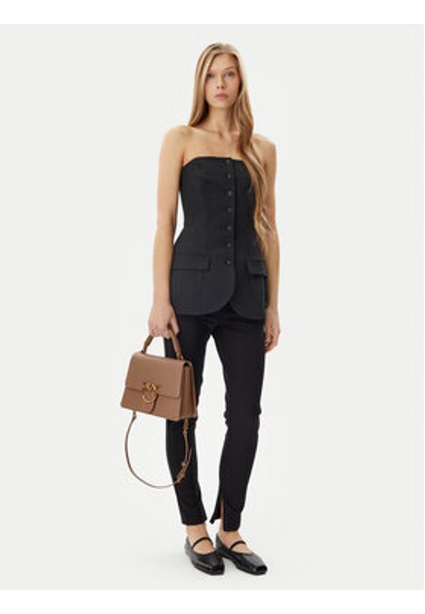 Pinko - PINKO Torebka Love One Top Handle Classic Light 100066 A0F1 Brązowy. Kolor: brązowy. Materiał: skórzane