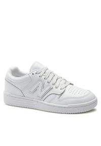 New Balance Sneakersy BB480L3W Biały. Kolor: biały. Materiał: skóra