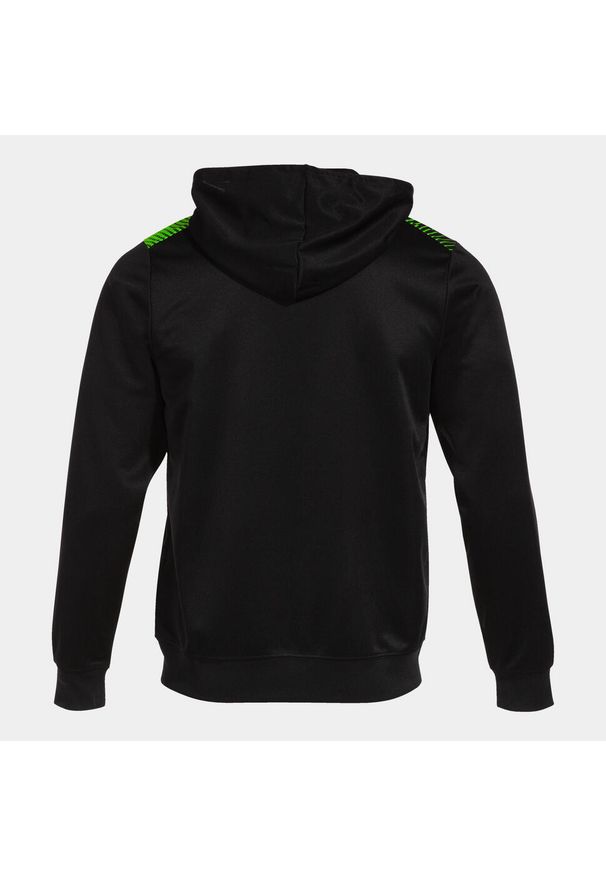 Bluza z zamkiem Joma Eco Supernova 2XL - Czarna/Zieleń Fluorescencyjna. Typ kołnierza: kaptur. Kolor: wielokolorowy, niebieski, czarny. Materiał: poliester. Sport: piłka nożna