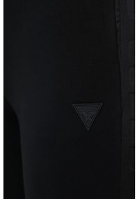 Guess Spodnie damskie kolor czarny gładkie. Kolor: czarny. Materiał: materiał, wiskoza, dzianina. Wzór: gładki #2