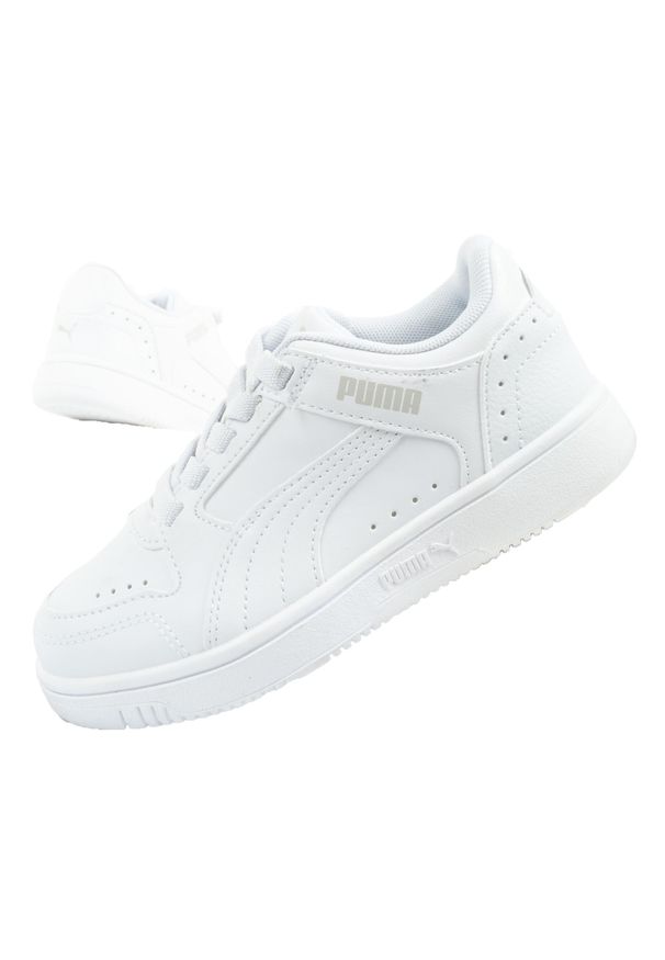 Buty sportowe sneakersy dziecięce Puma Rebound JOY. Kolor: biały. Materiał: materiał. Sport: turystyka piesza